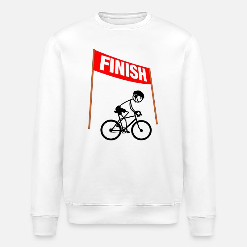 Junger Radfahrer-Finisher - Stanley/Stella Unisex Bio-Sweatshirt ROLLER - Weiß