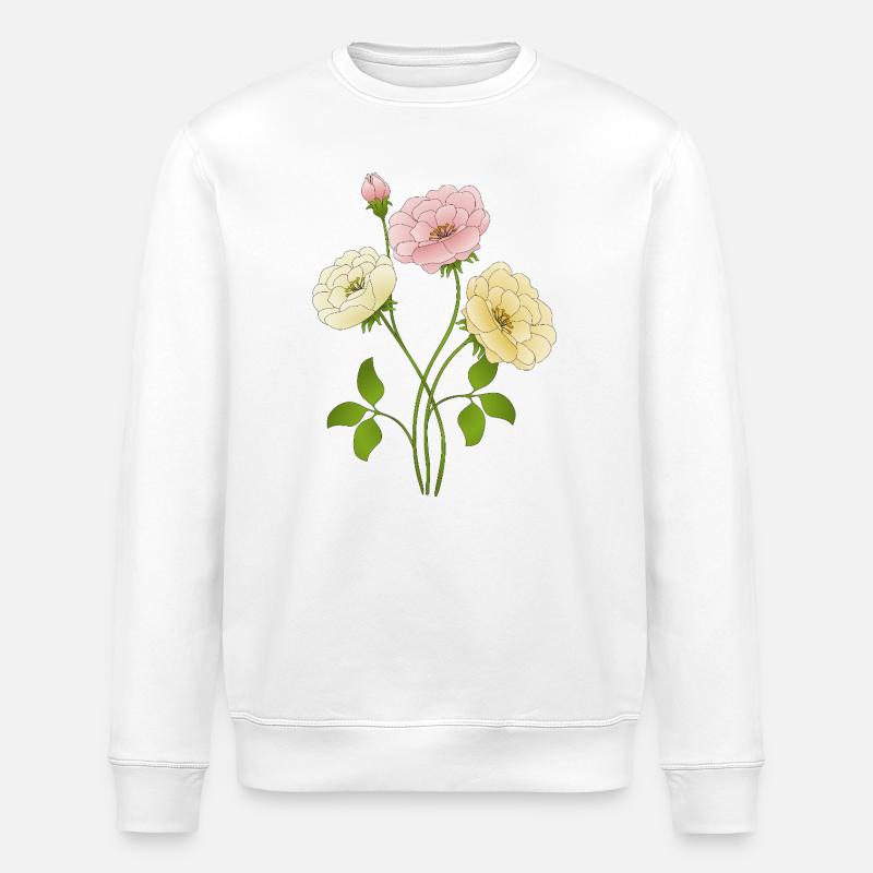 Fleur - Sweat bio ROLLER Stanley/Stella Unisexe - blanc