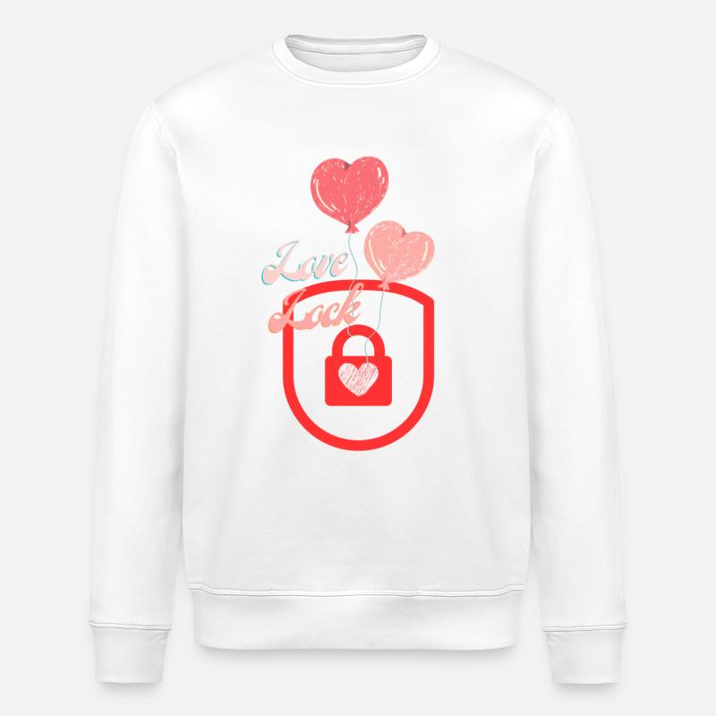 LockHeart - Stanley/Stella Unisex Bio-Sweatshirt ROLLER - Weiß