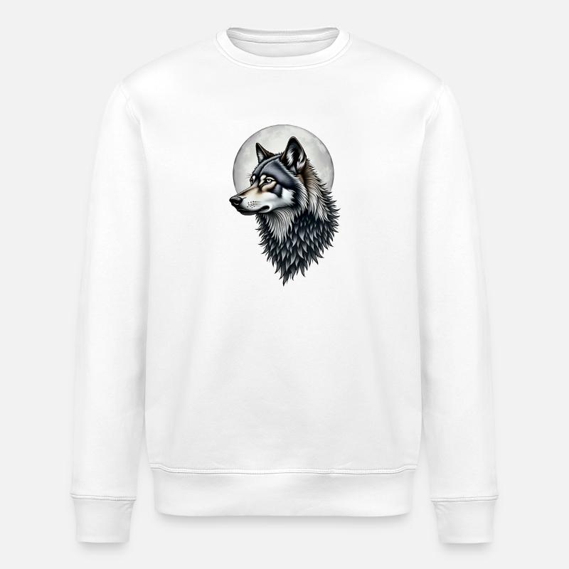 wolf - Sweat bio ROLLER Stanley/Stella Unisexe - blanc