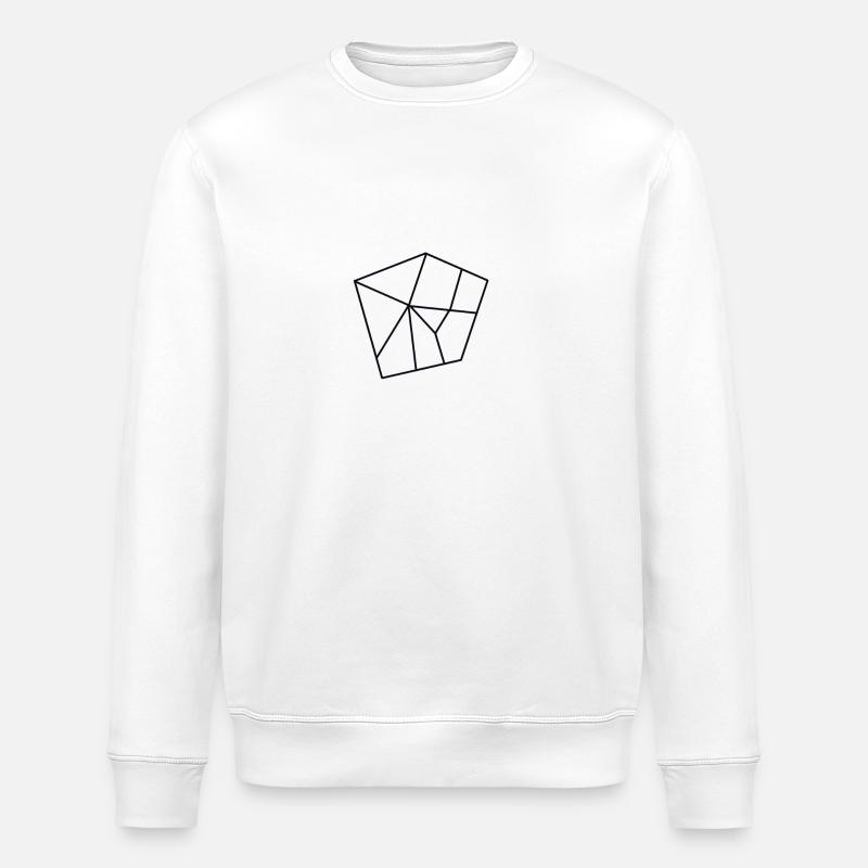 Cooles Fünfeck. Geschenck Idee - Stanley/Stella Unisex Bio-Sweatshirt ROLLER - Weiß