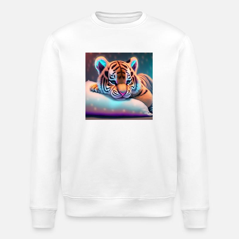 Tiger - Stanley/Stella Unisex Bio-Sweatshirt ROLLER - Weiß