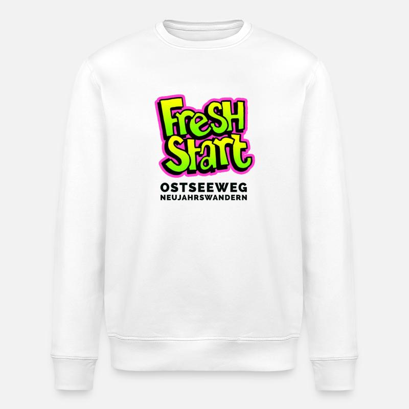 Ostseeweg Neujahrswandern - Stanley/Stella Unisex Bio-Sweatshirt ROLLER - Weiß