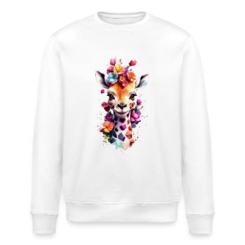 Giraffe V1 24 03 - Stanley/Stella Unisex Bio-Sweatshirt ROLLER - Weiß - Vorne - Nik (191cm)