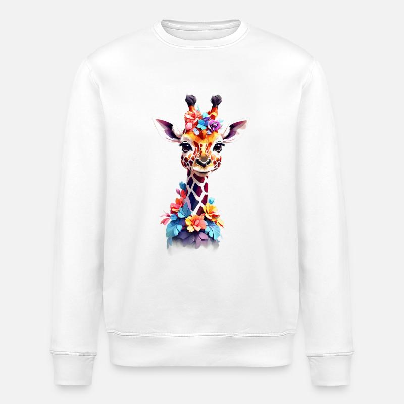 Giraffe V1 24 31 - Stanley/Stella Unisex Bio-Sweatshirt ROLLER - Weiß