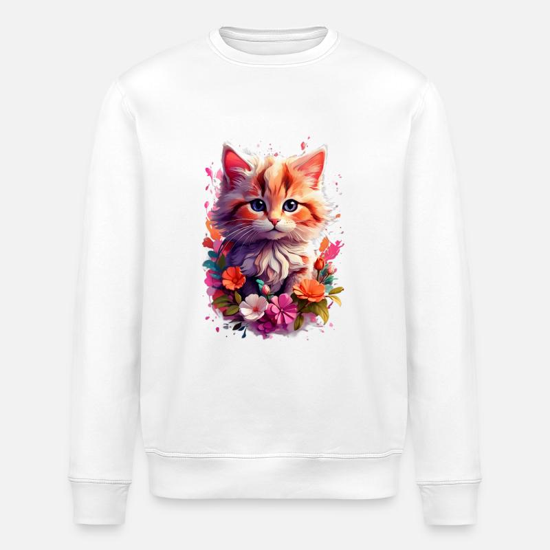 Chat Chat V1 24 05 - Sweat bio ROLLER Stanley/Stella Unisexe - blanc