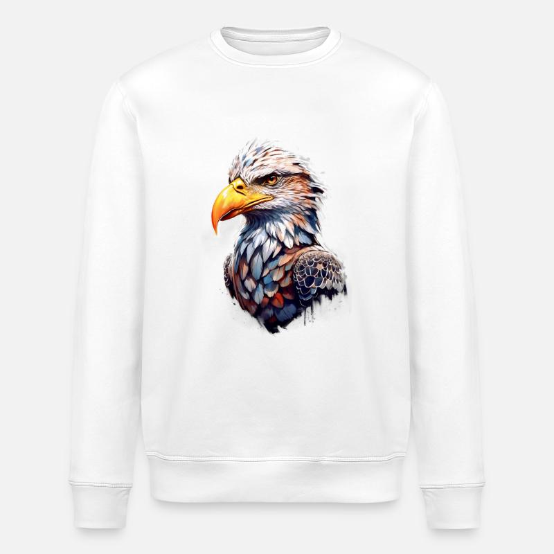 Adler Eagle V24 08 - Stanley/Stella ROLLER Unisex Organic Sweatshirt - white