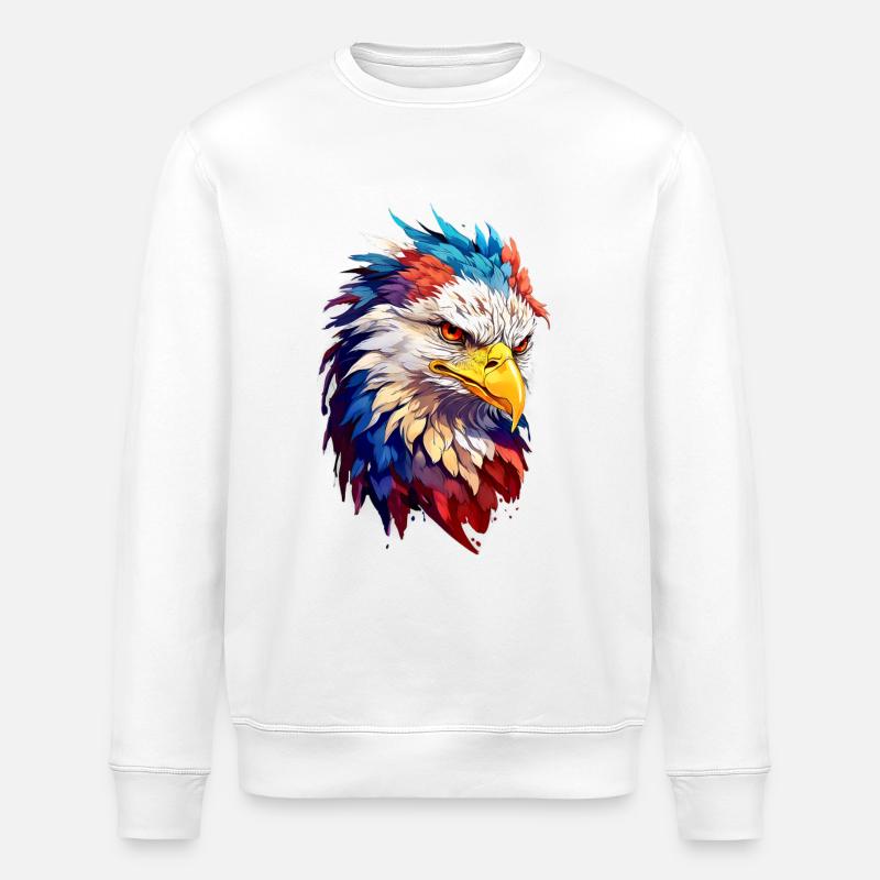 Adler Eagle V24 04 - Stanley/Stella ROLLER Unisex Organic Sweatshirt - white