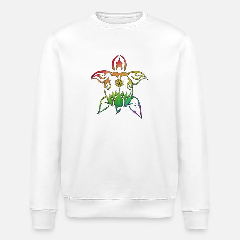 Rainbow Turtle - Sweat bio ROLLER Stanley/Stella Unisexe - blanc