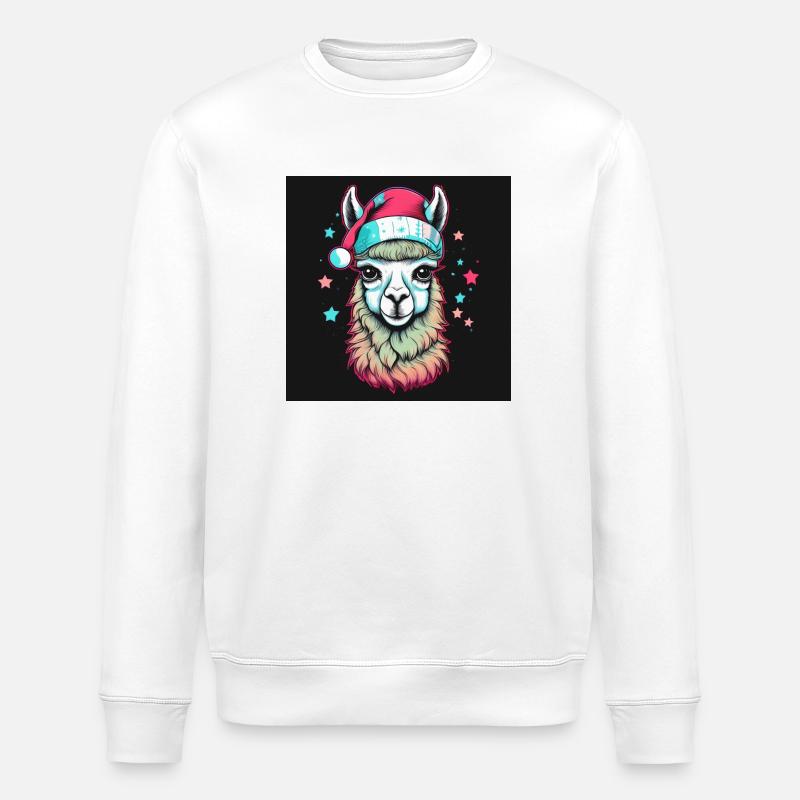 X-Mas Alpaka - Stanley/Stella Unisex Bio-Sweatshirt ROLLER - Weiß