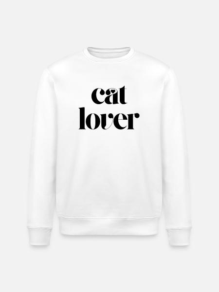cat lover - Stanley/Stella ROLLER Unisex Organic Sweatshirt - white