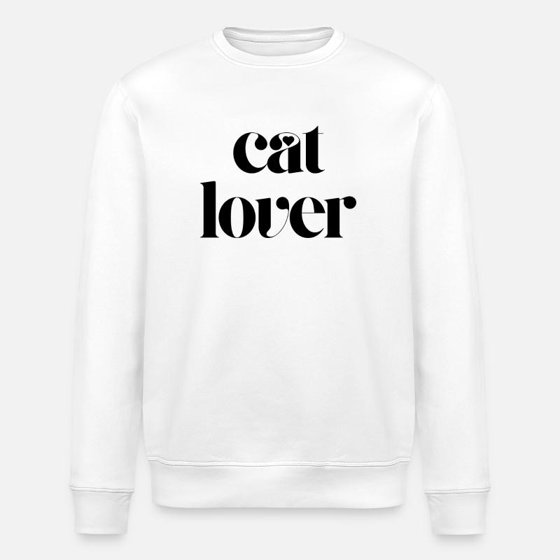 cat lover - Stanley/Stella ROLLER Unisex Organic Sweatshirt - white