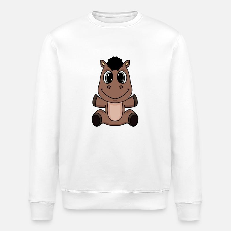 Pferd - Stanley/Stella Unisex Bio-Sweatshirt ROLLER - Weiß