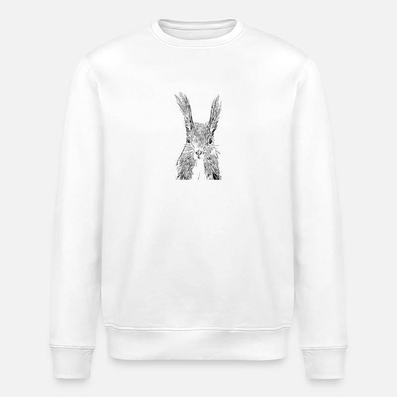 squirrel - Stanley/Stella ROLLER Unisex Organic Sweatshirt - white