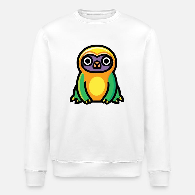 Sloth Halloween Comic Funny - Stanley/Stella ROLLER Unisex Organic Sweatshirt - white