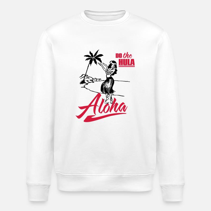 Aloha - Stanley/Stella ROLLER Unisex Organic Sweatshirt - white