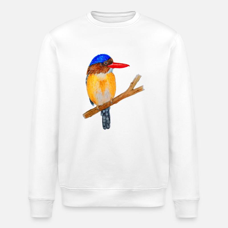 Bunter Vogel - Stanley/Stella Unisex Bio-Sweatshirt ROLLER - Weiß