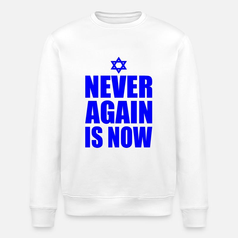 Never again is now - Stanley/Stella Unisex Bio-Sweatshirt ROLLER - Weiß