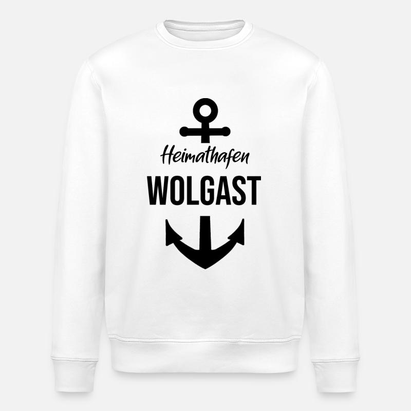 Wolgast Heimathafen - Stanley/Stella Unisex Bio-Sweatshirt ROLLER - Weiß