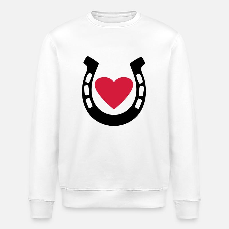 bourrin fer à cheval - Sweat bio ROLLER Stanley/Stella Unisexe - blanc