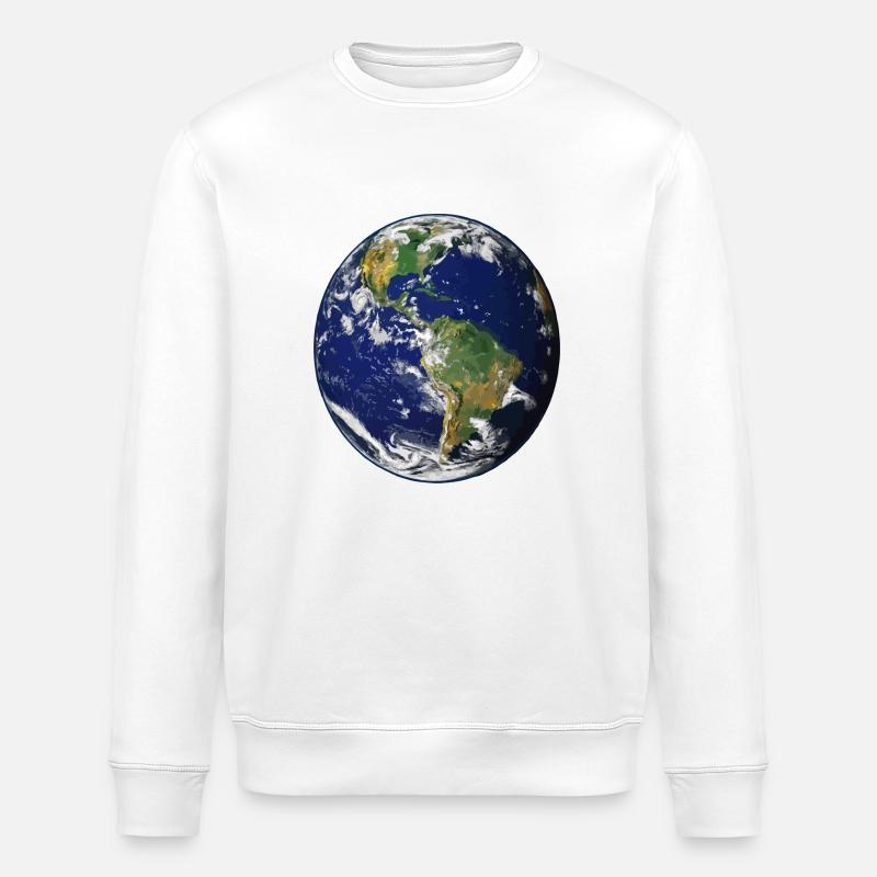 Planet Erde - Stanley/Stella Unisex Bio-Sweatshirt ROLLER - Weiß