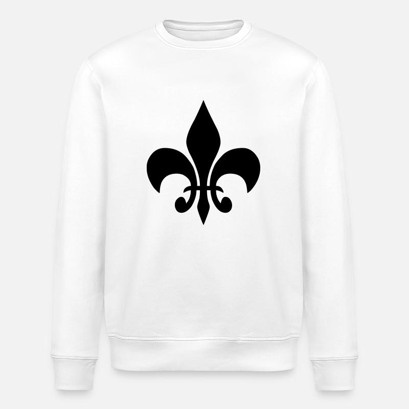 fleur de lis french lily - Stanley/Stella Unisex Bio-Sweatshirt ROLLER - Weiß