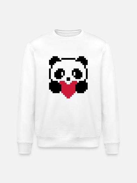 panda-coeur - Sweat bio ROLLER Stanley/Stella Unisexe - blanc