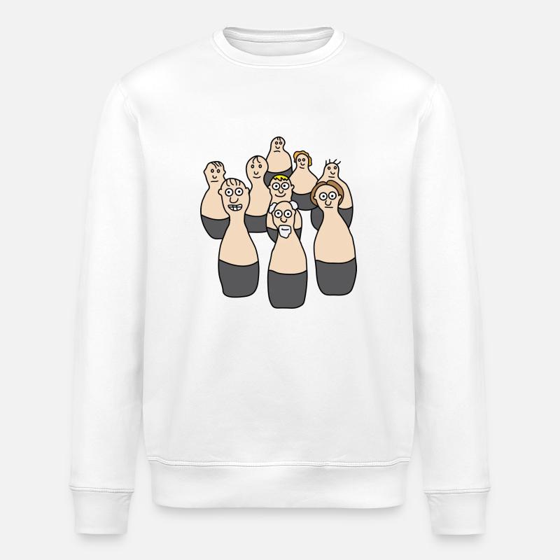 Bowling - Stanley/Stella ROLLER Unisex Organic Sweatshirt - white