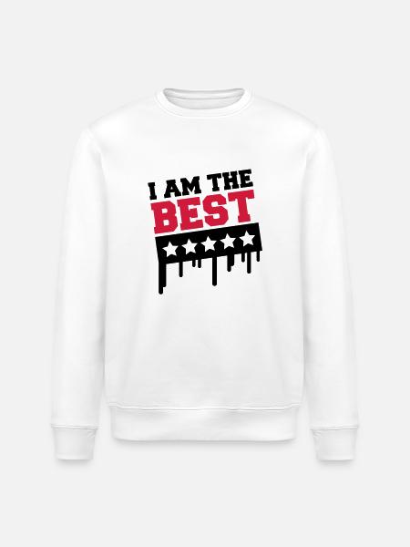 i_am_the_best_a2 - Stanley/Stella ROLLER Unisex Organic Sweatshirt - white