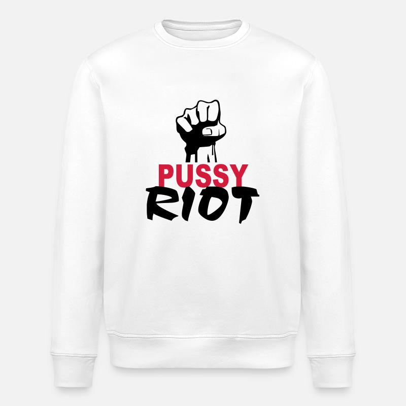 pussy riot - Stanley/Stella Unisex Bio-Sweatshirt ROLLER - Weiß