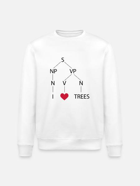 Syntaxbaum - Stanley/Stella Unisex Bio-Sweatshirt ROLLER - Weiß