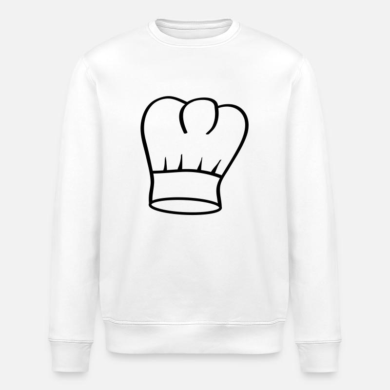 toque de cuisinier - Sweat bio ROLLER Stanley/Stella Unisexe - blanc