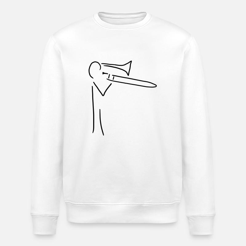 posaunist spielt - Stanley/Stella Unisex Bio-Sweatshirt ROLLER - Weiß