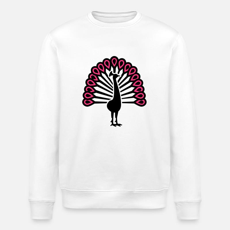 Pfau - Stanley/Stella Unisex Bio-Sweatshirt ROLLER - Weiß
