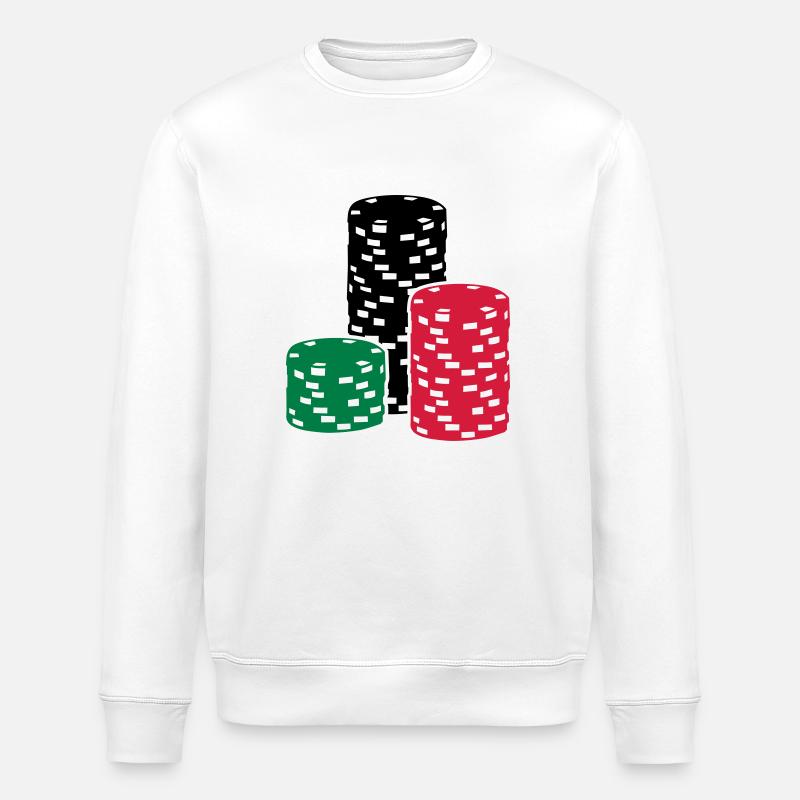 Poker - Sweat bio ROLLER Stanley/Stella Unisexe - blanc