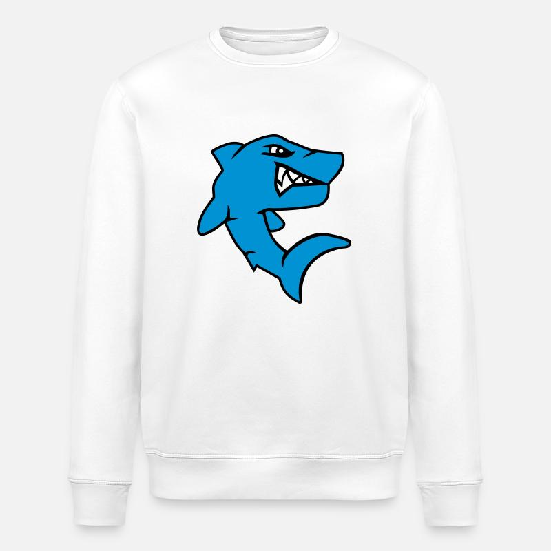 Shark - Stanley/Stella ROLLER Unisex Organic Sweatshirt - white