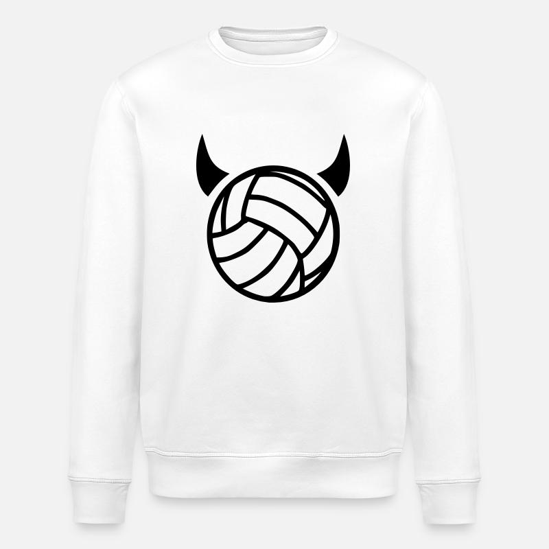 Volleyball - Stanley/Stella ROLLER Unisex Organic Sweatshirt - white