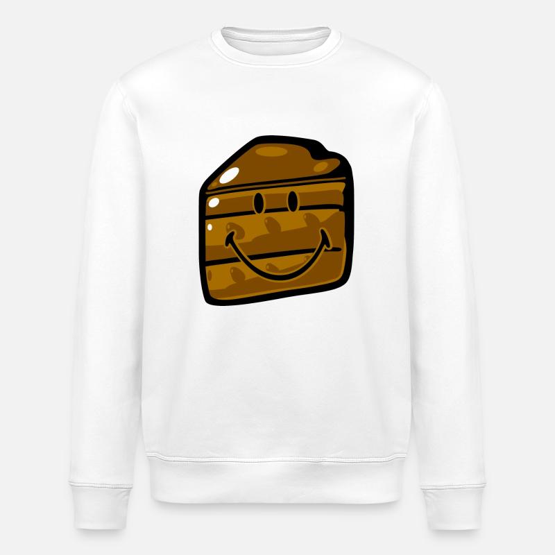 Smiley Cake Slice - Stanley/Stella Unisex Bio-Sweatshirt ROLLER - Weiß
