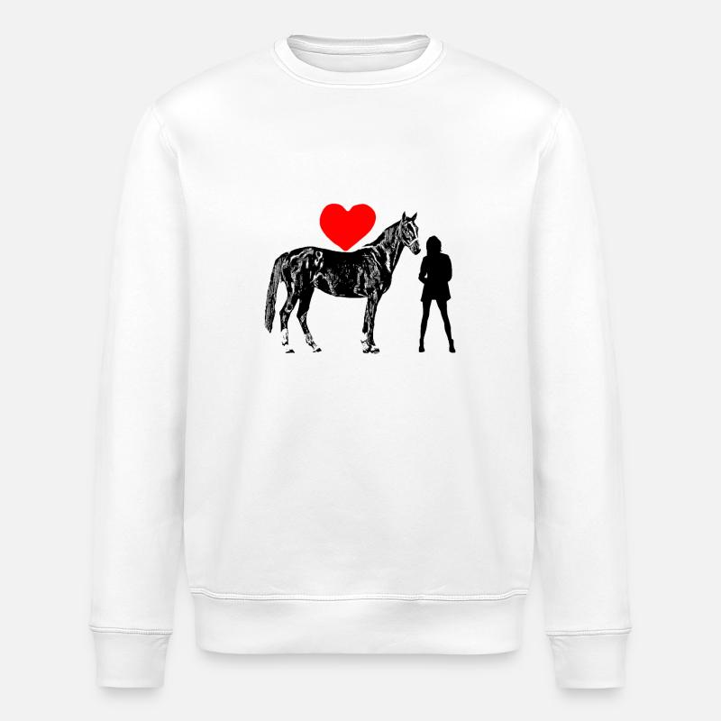 cheval - Sweat bio ROLLER Stanley/Stella Unisexe - blanc