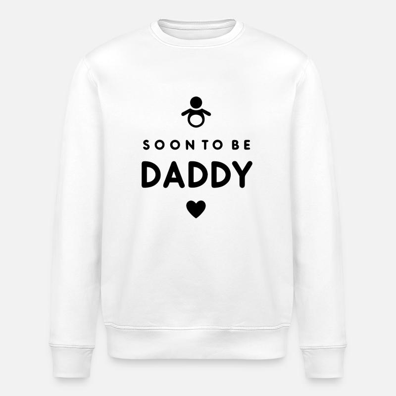 Soon to Be Daddy - Stanley/Stella ROLLER Unisex Organic Sweatshirt - white