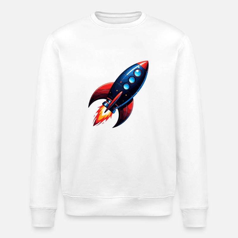 Rocket Launch Starter - Stanley/Stella ROLLER Unisex Organic Sweatshirt - white