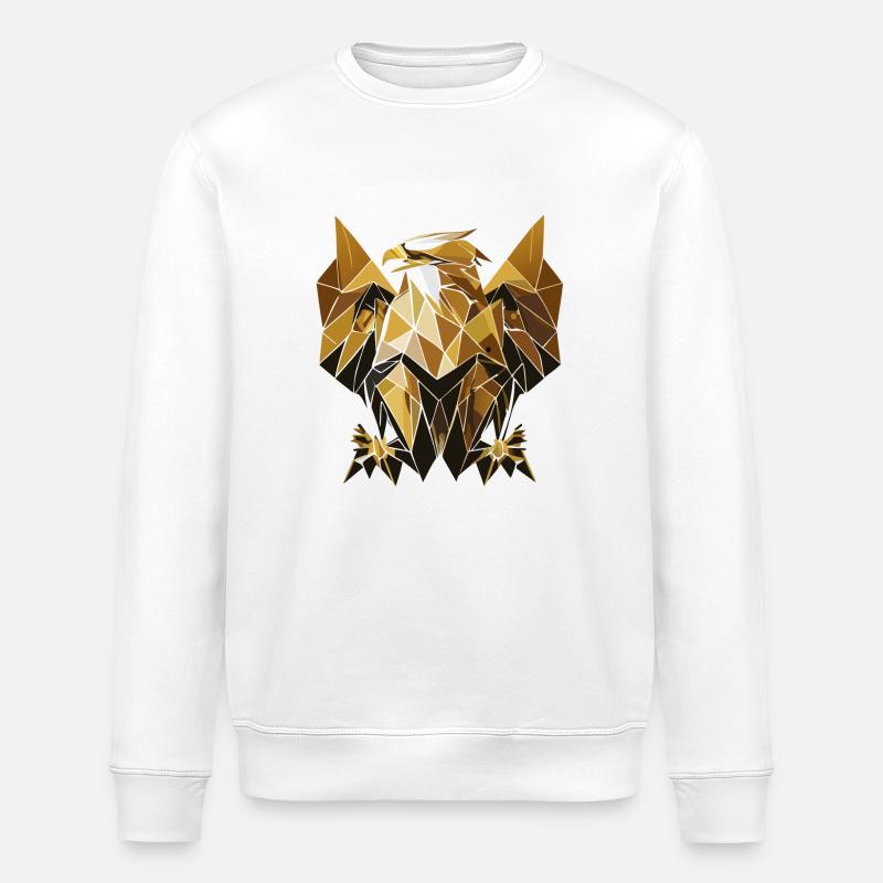 Golden eagle - Stanley/Stella ROLLER Unisex Organic Sweatshirt - white