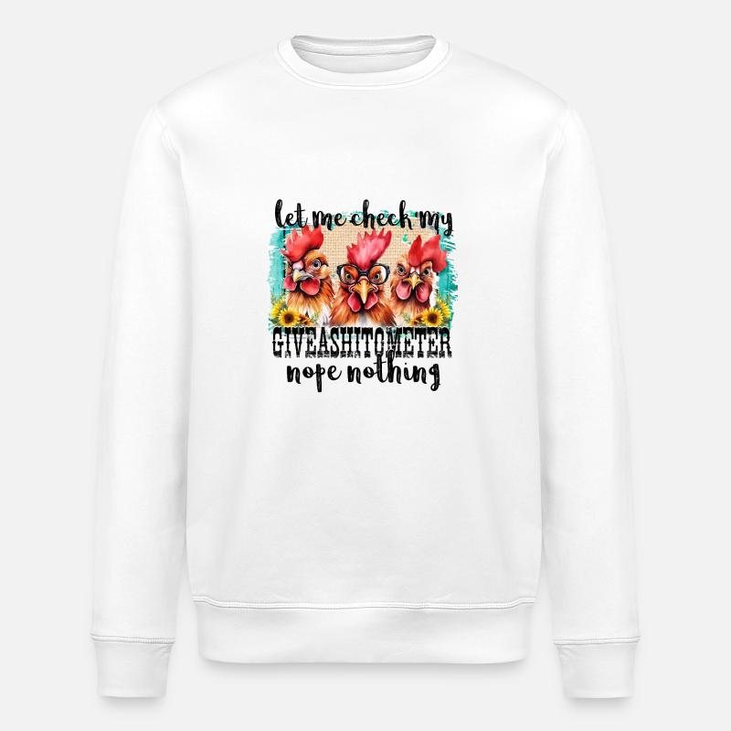 Giveashitometer - Stanley/Stella Unisex Bio-Sweatshirt ROLLER - Weiß