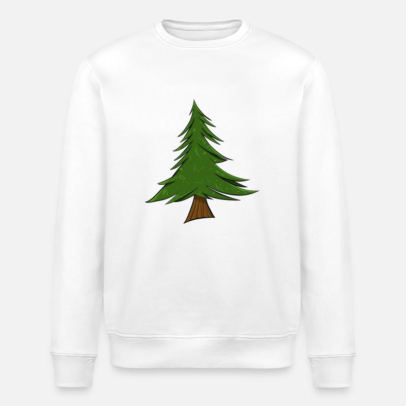 Fir | Christmas Tree | Pine Tree - Stanley/Stella ROLLER Unisex Organic Sweatshirt - white
