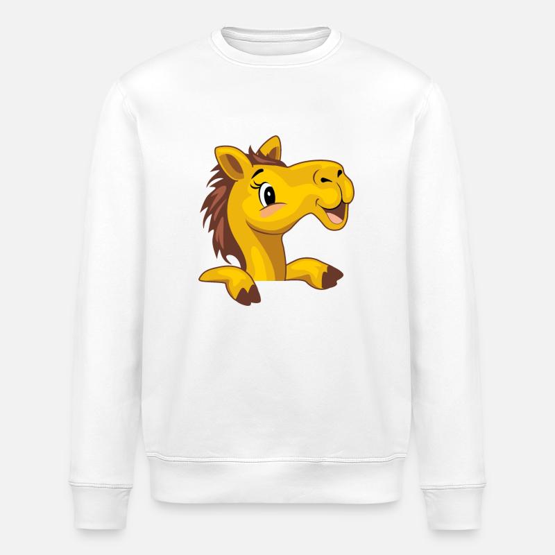 Fröhliches Baby-Kamel - Stanley/Stella Unisex Bio-Sweatshirt ROLLER - Weiß