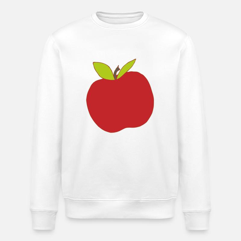Apple Red - Stanley/Stella ROLLER Unisex Organic Sweatshirt - white