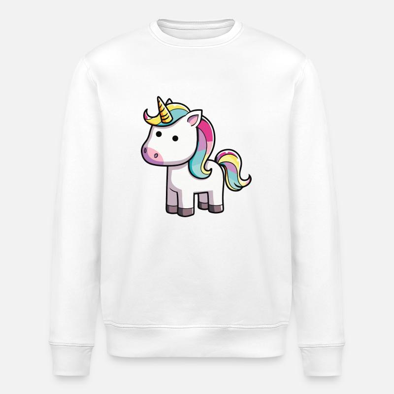Einhorn - Stanley/Stella Unisex Bio-Sweatshirt ROLLER - Weiß