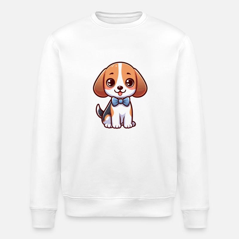 Mignon petit Beagle - Sweat bio ROLLER Stanley/Stella Unisexe - blanc