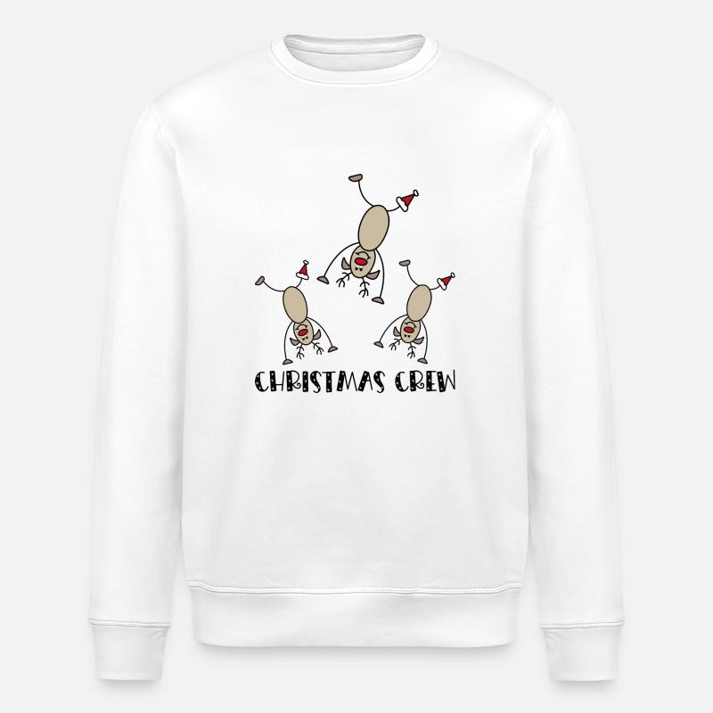 Fêter Noël en groupe - Sweat bio ROLLER Stanley/Stella Unisexe - blanc