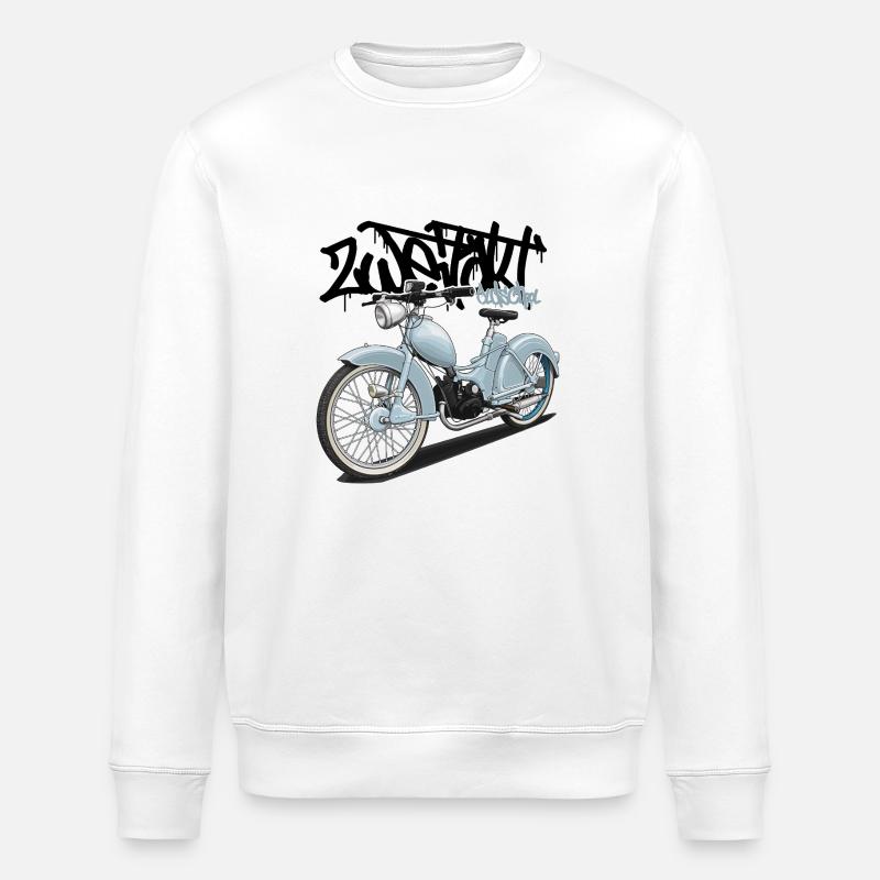 SR2 (bleu clair) // Illustration - Sweat bio ROLLER Stanley/Stella Unisexe - blanc